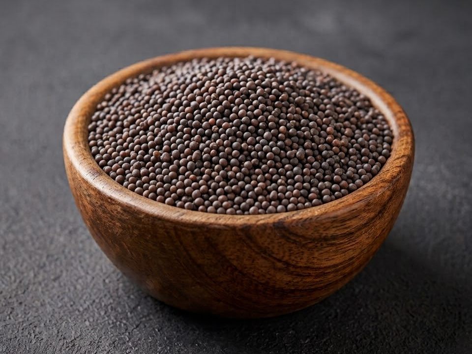 Kadugu (mustard seeds) from Karthigai Traders, Tamil Nadu